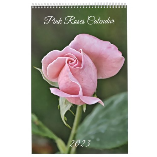 Pink Roses Photographic Art Flower Calendar 2023
