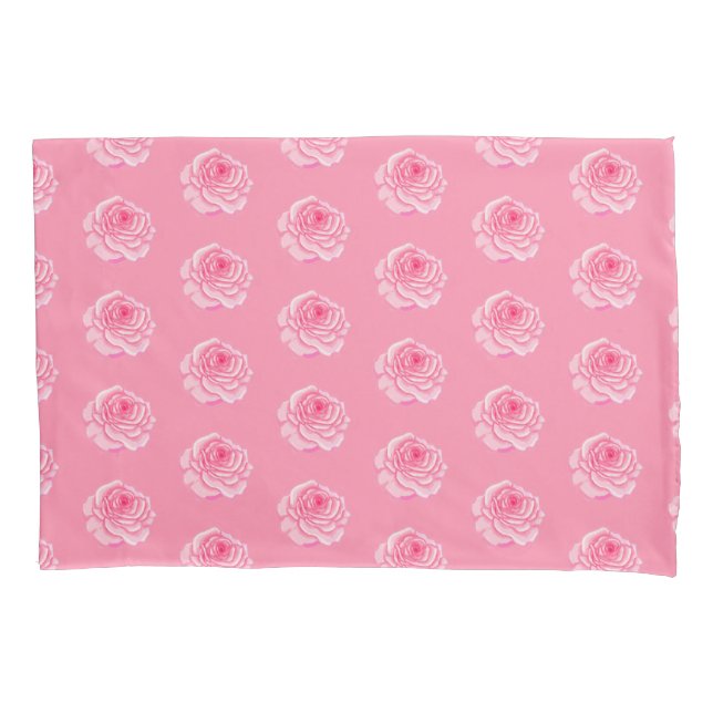 Pink roses pillow case (Front)