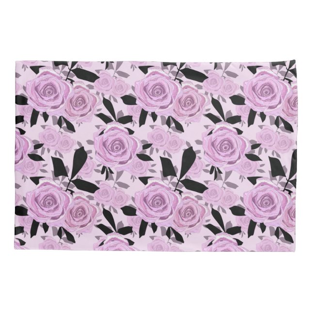 Pink roses  Pillow Case (Back)