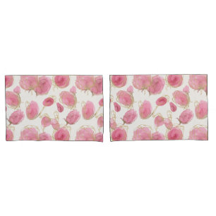 Pink roses pillow case