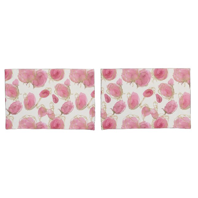 Pink roses pillow case (Front-Set)