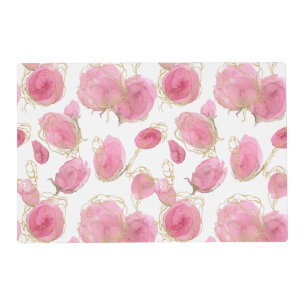 Pink roses placemat