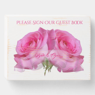 Pink Roses Please Sign Our Guest Book