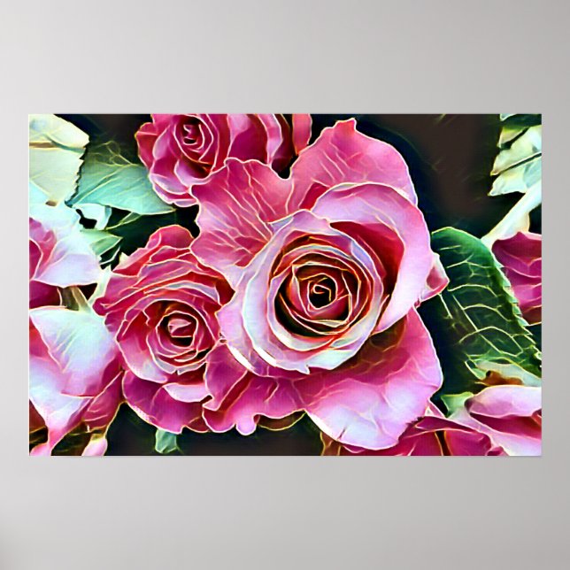 PINK ROSES POSTER (Front)