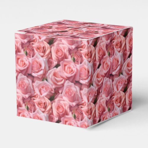 Pink Roses Print Party Treat Box