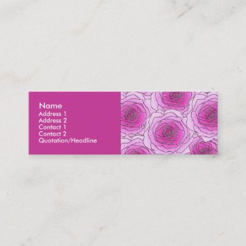 Pink Roses Profile Card by ggbythebay at Zazzle