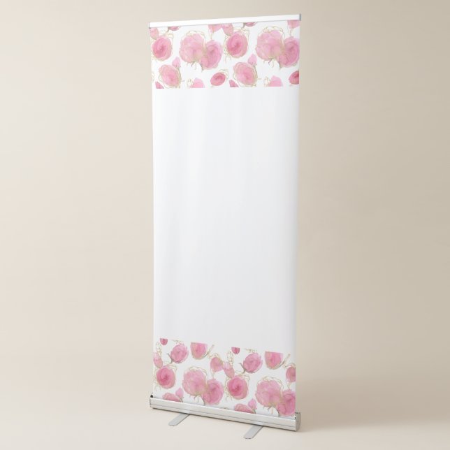 Pink roses retractable banner (3/4)