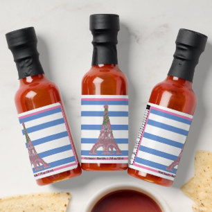 Pink Roses Rose Eiffel Tower French Hot Sauces