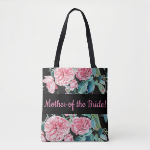 Pink Roses Rose Wedding Mother Bride Tote Bag