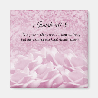 Pink Roses Scripture Verse Isaiah Magnet