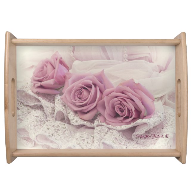 Pink Roses Serving Tray (Front)