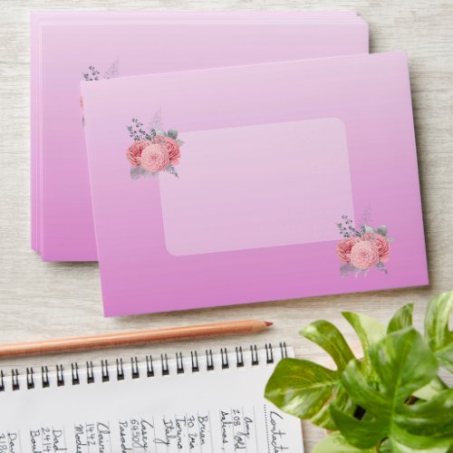 Pink Roses &amp; Silver Pink Glitter Sweet 16 Envelope