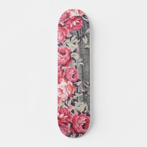 Pink Roses Skateboard Deck