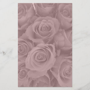 pink roses stationery