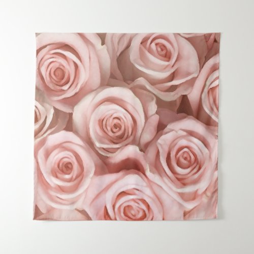 Pink roses tapestry