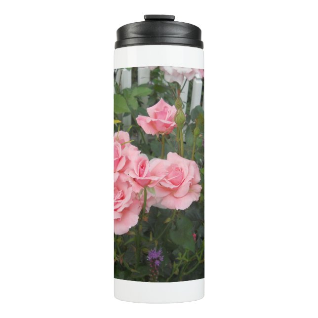 Pink Roses Thermal Tumbler (Front)