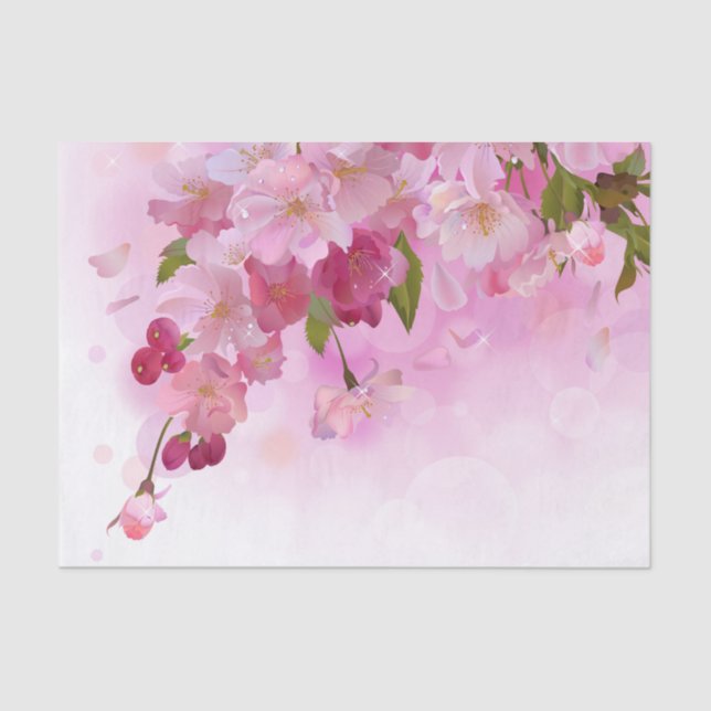 Pink Roses Tissue Paper (Front)