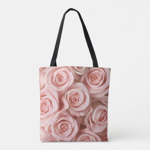 Pink roses tote bag