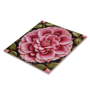 Pink Roses Trendy Beautiful Collection Ceramic Tile