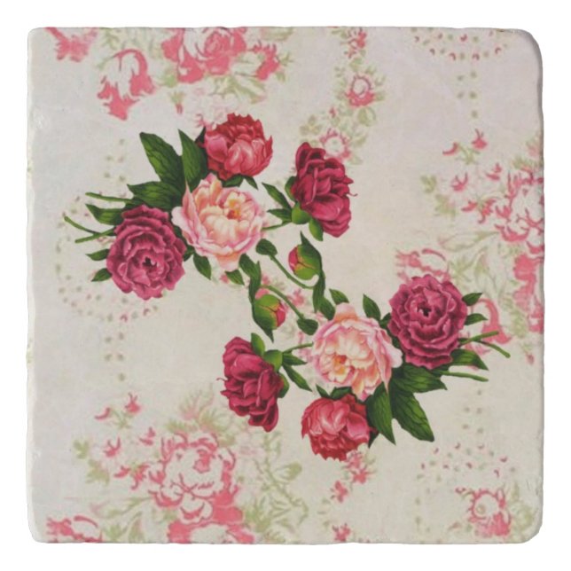 Pink Roses  Trivet (Front)