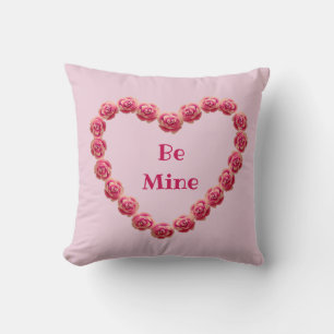 Pink Roses Valentine's Day Decor Pillow