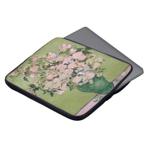 Pink Roses Van Gogh Fine Art Laptop Sleeve