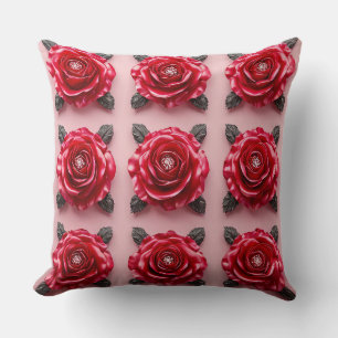 Pink roses 🌹💗 Vintage Chic Home Decor Throw Pillow