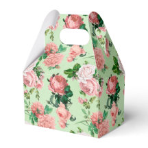 Pink Roses Vintage Style Favor Box