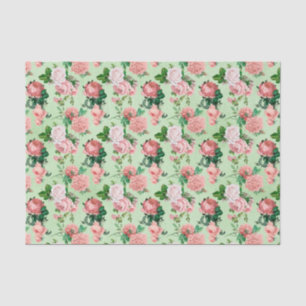 Pink Roses Vintage Style Tissue Paper