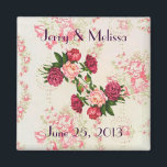 Pink Roses Wedding Favor Magnet<br><div class="desc">This Pink Roses Wedding Favor Magnet is great for Spring ,  Summer or Rose Themed Weddings.</div>