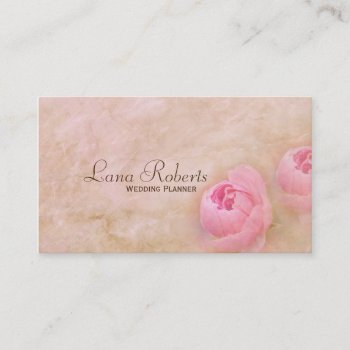 Pink Roses Wedding Planner Business Cards by Tissling at Zazzle
