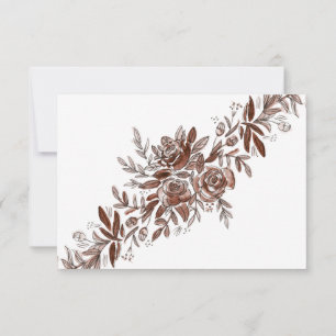 Pink roses wedding response w meal selection