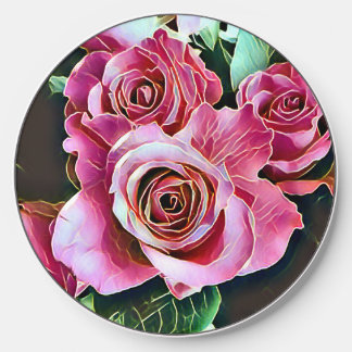 PINK ROSES WIRELESS CHARGER 