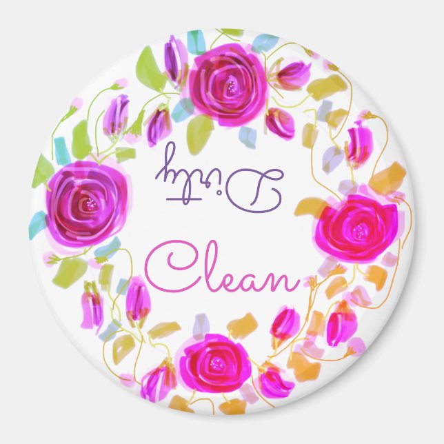 Pink Roses With Purple Magnet (Front)