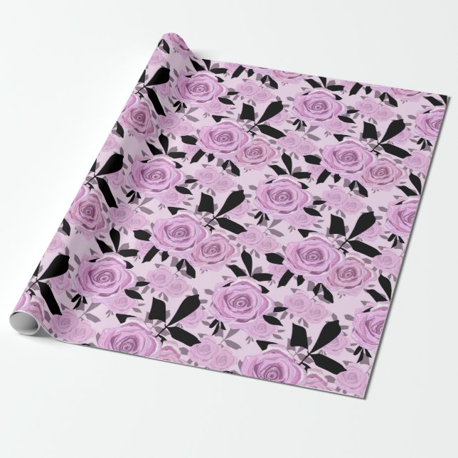  Pink roses   Wrapping Paper (Unrolled)