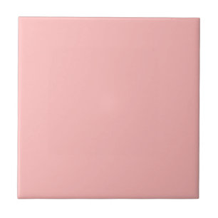 Pink Rosette Solid Color Pastel Print Ceramic Tile
