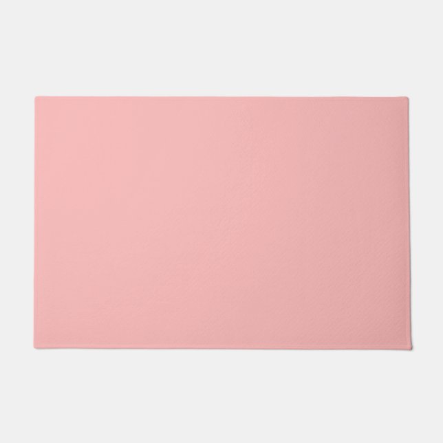 Pink Rosette Solid Color Pastel Print Doormat (Front)