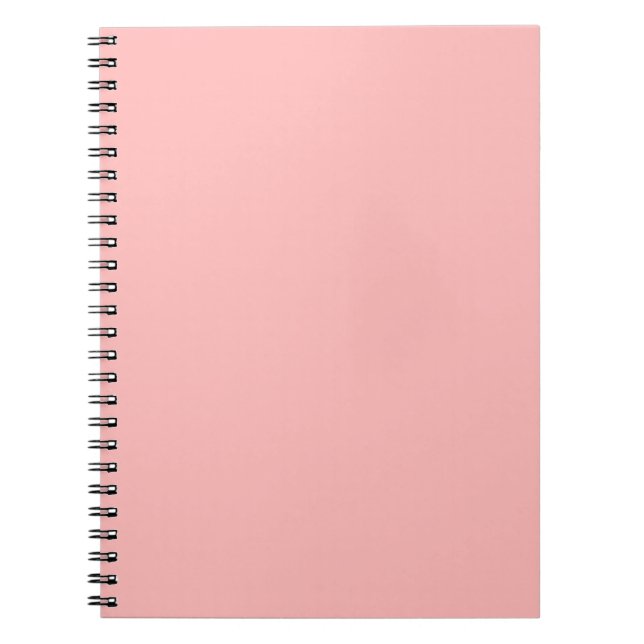 Pink Rosette Solid Color Pastel Print Notebook (Front)