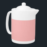 Pink Rosette Solid Color Pastel Print Teapot<br><div class="desc">Embrace your delicate side with this soft pink rosette shade.</div>