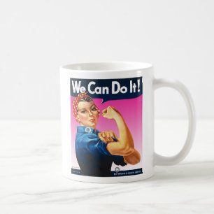 Pink Rosie the Riveter Mug
