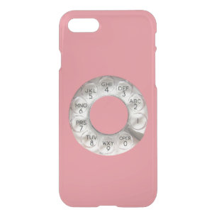 Pink Rotary Dial iPhone 7 Clearly™ Deflector Case