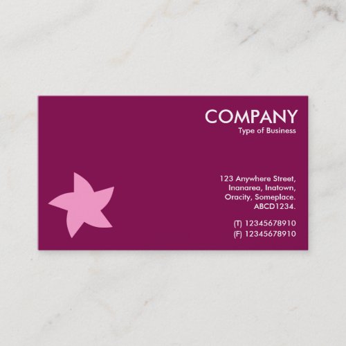 Pink Rotating Star Symbol _ Dark Crimson 7F0047 Business Card