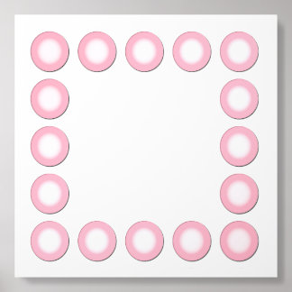 Pink Round Bulbs Acrylic Photo Tile