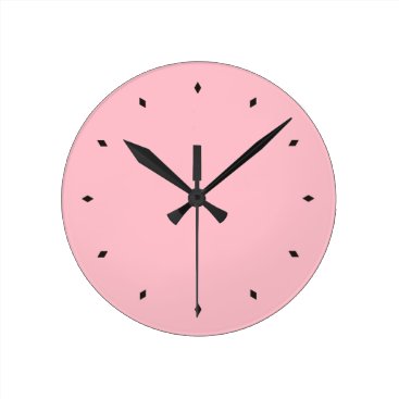 Pink Round Clock
