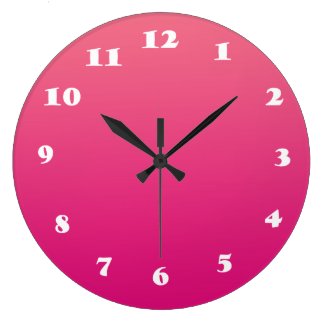 Pink Round (Large) Wall Clock