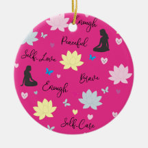 Pink Round Ornament | Inner Strength Floral Design