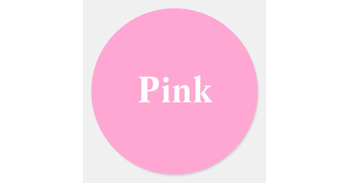 Pink round Sticker | Zazzle