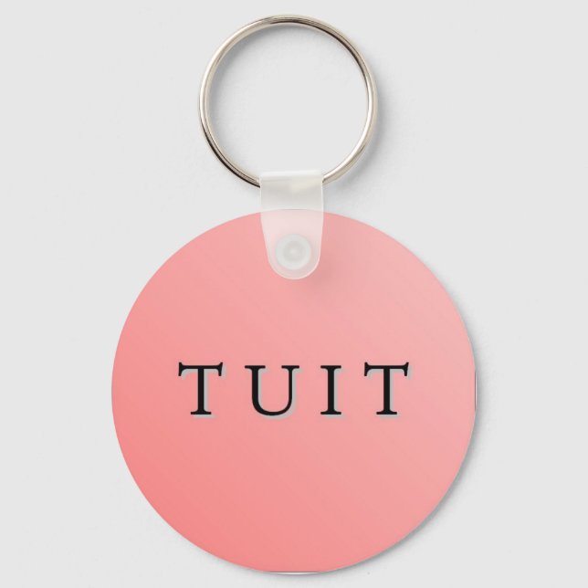 Pink Round Tuit Keychain (Front)