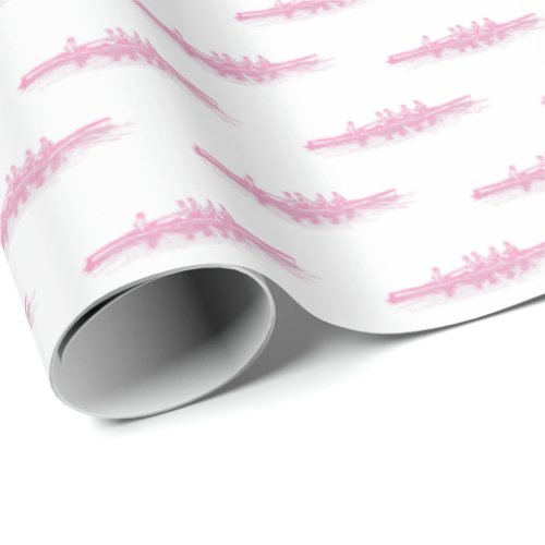 Pink Rowing Rowers Crew Team Water Sports Wrapping Paper