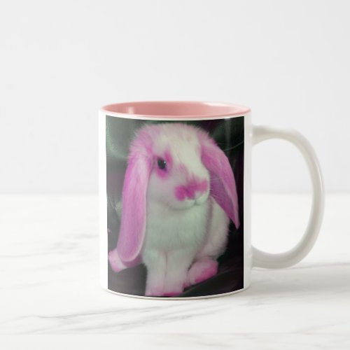 Pink roxy rabbit Two_Tone coffee mug